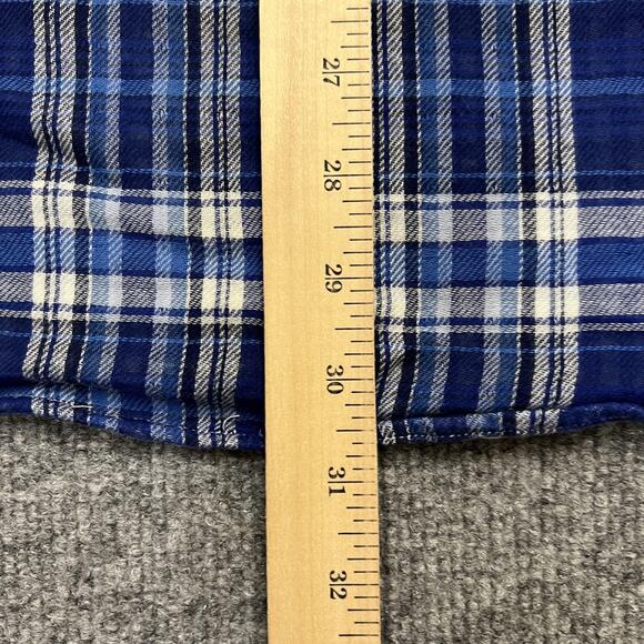 Ralph Lauren Shirt Mens Medium Blue Plaid Button Down Long Sleeve Casual Preppy - Picture 8 of 8